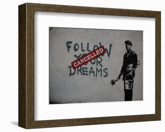 Follow your dreams-Banksy-Framed Giclee Print