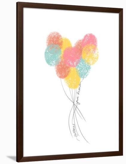 Follow Your Heart Balloons-Anna Quach-Framed Art Print