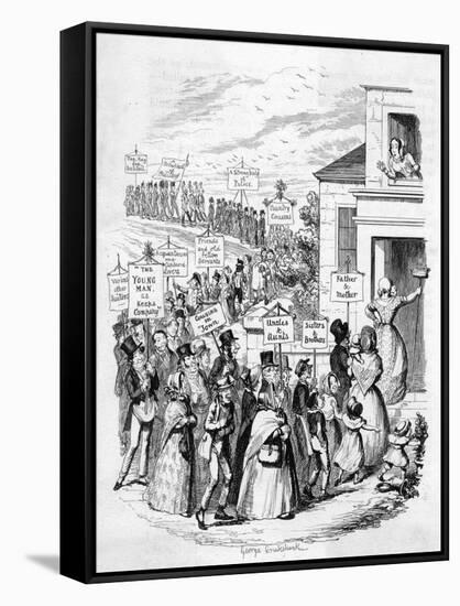 Followers-George Cruikshank-Framed Stretched Canvas