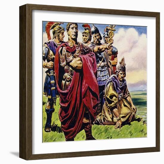 Following the Conquest of Gaul, Julius Caesar Set His Sights on Britain-C.l. Doughty-Framed Giclee Print