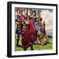 Following the Conquest of Gaul, Julius Caesar Set His Sights on Britain-C.l. Doughty-Framed Giclee Print