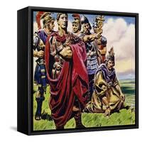 Following the Conquest of Gaul, Julius Caesar Set His Sights on Britain-C.l. Doughty-Framed Stretched Canvas