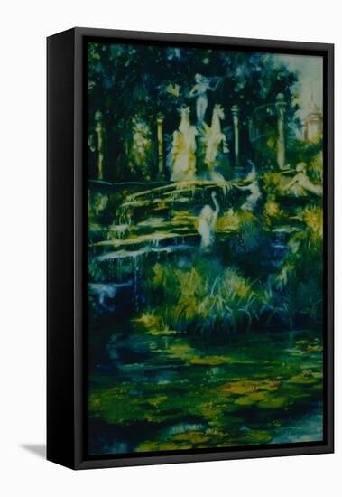 Folly 2002, Twickenham Statues and Fountain-Lee Campbell-Framed Stretched Canvas