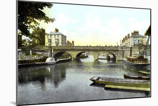 Folly Bridge, Oxford, 20th Century-null-Mounted Giclee Print