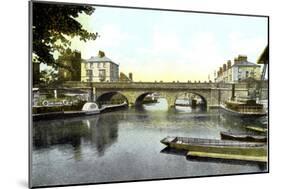 Folly Bridge, Oxford, 20th Century-null-Mounted Giclee Print