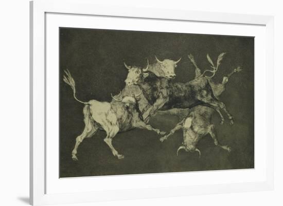 Folly of the Bulls, from the Follies Series, circa 1815-24-Francisco de Goya-Framed Giclee Print