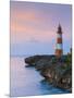 Folly Point Lighthouse Illuminted at Dusk, Port Antonio, Portland Parish, Jamaica, Caribbean-Doug Pearson-Mounted Photographic Print