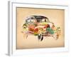 Folsfagen Car 2-Mark Ashkenazi-Framed Giclee Print