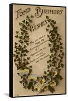 Fond Birthday Wishes with Ivy and Pansies-null-Framed Stretched Canvas