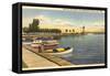 Fond du Lac Harbor and Lighthouse, Wisconsin-null-Framed Stretched Canvas