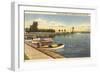 Fond du Lac Harbor and Lighthouse, Wisconsin-null-Framed Art Print