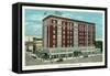 Fond Du Lac, Wisconsin - Hotel Retlaw Exterior-Lantern Press-Framed Stretched Canvas