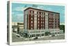 Fond Du Lac, Wisconsin - Hotel Retlaw Exterior-Lantern Press-Stretched Canvas