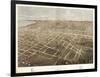 Fond du Lac, Wisconsin - Panoramic Map-Lantern Press-Framed Art Print