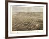 Fond du Lac, Wisconsin - Panoramic Map-Lantern Press-Framed Art Print