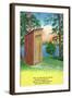 Fond Memories of Camping, View of an Outhouse-Lantern Press-Framed Art Print