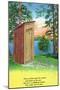 Fond Memories of Camping, View of an Outhouse-Lantern Press-Mounted Art Print