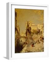 Fondamenta Zorzi, Campiello Santa Barbara, Venice-Franz Richard Unterberger-Framed Giclee Print