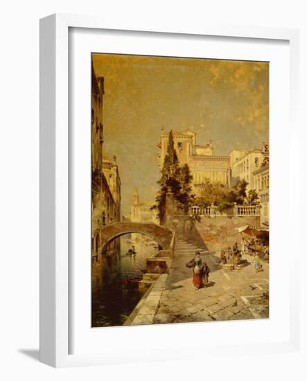 Fondamenta Zorzi, Campiello Santa Barbara, Venice-Franz Richard Unterberger-Framed Giclee Print