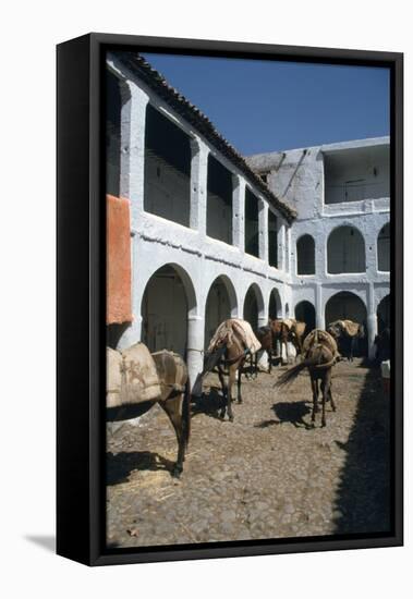 Fondouk, Chefchaouen, Morocco-Vivienne Sharp-Framed Stretched Canvas