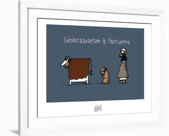 Fondus de montagne - Géolocalisation-Sylvain Bichicchi-Framed Art Print