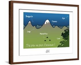 Fondus de montagne - Je n'ai pas vu plein d'animaux-Sylvain Bichicchi-Framed Art Print