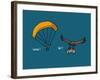 Fondus de montagne - Parapente-Sylvain Bichicchi-Framed Art Print