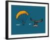 Fondus de montagne - Parapente-Sylvain Bichicchi-Framed Art Print