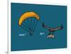 Fondus de montagne - Parapente-Sylvain Bichicchi-Framed Art Print