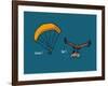 Fondus de montagne - Parapente-Sylvain Bichicchi-Framed Art Print