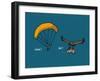 Fondus de montagne - Parapente-Sylvain Bichicchi-Framed Art Print