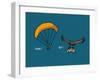 Fondus de montagne - Parapente-Sylvain Bichicchi-Framed Art Print