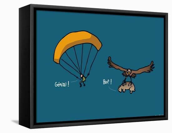 Fondus de montagne - Parapente-Sylvain Bichicchi-Framed Stretched Canvas