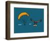 Fondus de montagne - Parapente-Sylvain Bichicchi-Framed Art Print