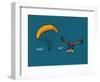 Fondus de montagne - Parapente-Sylvain Bichicchi-Framed Art Print