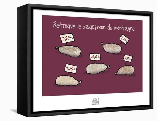 Fondus de montagne - Saucissons de montagne-Sylvain Bichicchi-Framed Stretched Canvas