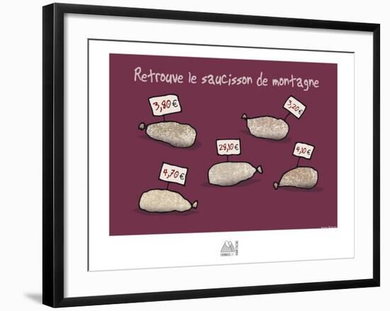 Fondus de montagne - Saucissons de montagne-Sylvain Bichicchi-Framed Art Print