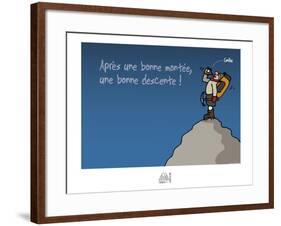 Fondus de montagne - Une bonne descente-Sylvain Bichicchi-Framed Art Print