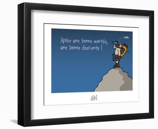 Fondus de montagne - Une bonne descente-Sylvain Bichicchi-Framed Art Print