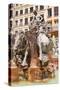 Fontaine Bartholdi in Place Des Terreaux, Lyon, Rhone, Rhone-Alpes, France, Europe-Mark Sunderland-Stretched Canvas