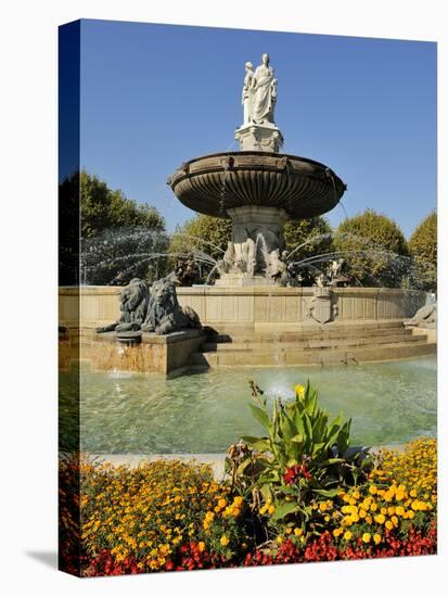 Fontaine De La Rotonde (Rotunda Fountain), Aix-En-Provence, Bouches-Du-Rhone, Provence, France, Eur-Peter Richardson-Stretched Canvas