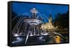 Fontaine de Tourny, Quebec City, Province of Quebec, Canada, North America-Michael Snell-Framed Stretched Canvas