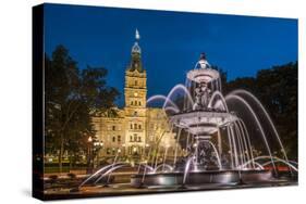 Fontaine de Tourny, Quebec City, Province of Quebec, Canada, North America-Michael Snell-Stretched Canvas