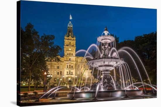 Fontaine de Tourny, Quebec City, Province of Quebec, Canada, North America-Michael Snell-Stretched Canvas