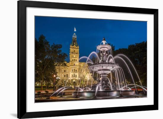 Fontaine de Tourny, Quebec City, Province of Quebec, Canada, North America-Michael Snell-Framed Photographic Print