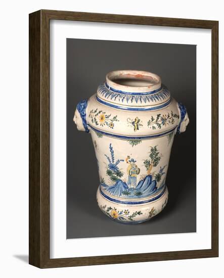 Fontaine décorée de deux chinois en promenade-null-Framed Giclee Print