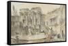 Fontaine monumentale-Hubert Robert-Framed Stretched Canvas