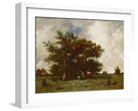 Fontainebleau Oak, C.1840-Jules Dupre-Framed Giclee Print