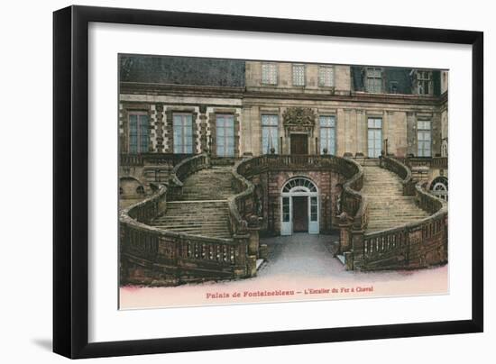 Fontainebleau Palace, Fer a Cheval Staircase-null-Framed Art Print