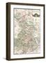 "Fontainebleau: The Forest and Environs" French Map from the 1800s-Piddix-Framed Art Print